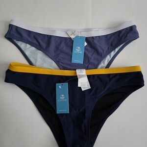 Cupshe - Two Bikini Bottoms 1x Navy 1x Lilac. 2 Bikini Bottoms $24